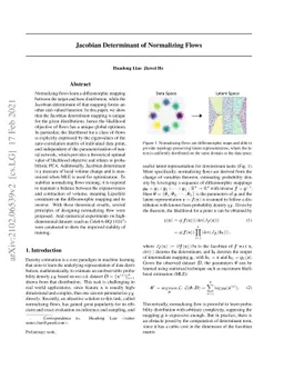 Jacobian Determinant of Normalizing Flows
