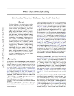 Online Graph Dictionary Learning