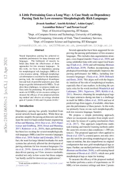 A Little Pretraining Goes a Long Way: A Case Study on Dependency Parsing
  Task for Low-resource Morphologically Rich Languages