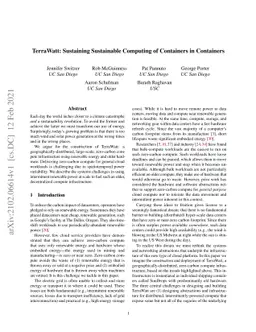 TerraWatt: Sustaining Sustainable Computing of Containers in Containers