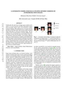 A Generative Model for Hallucinating Diverse Versions of Super
  Resolution Images