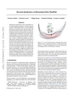 Bayesian Quadrature on Riemannian Data Manifolds