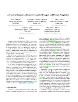 Adversarial Branch Architecture Search for Unsupervised Domain
  Adaptation