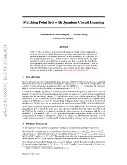 Matching Point Sets with Quantum Circuit Learning