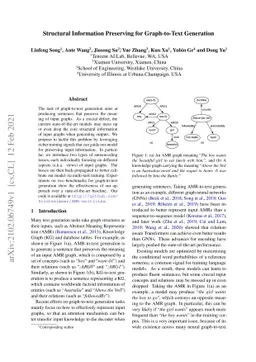 Structural Information Preserving for Graph-to-Text Generation