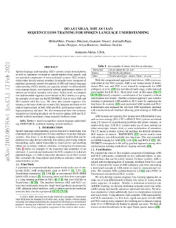 Do as I mean, not as I say: Sequence Loss Training for Spoken Language
  Understanding