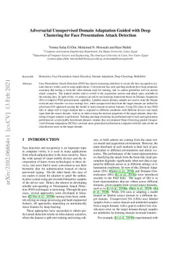Adversarial Unsupervised Domain Adaptation Guided with Deep Clustering
  for Face Presentation Attack Detection