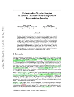 Understanding Negative Samples in Instance Discriminative
  Self-supervised Representation Learning