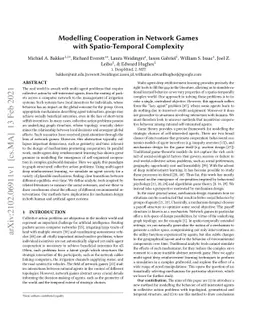 Modelling Cooperation in Network Games with Spatio-Temporal Complexity