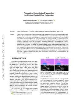 Normalized Convolution Upsampling for Refined Optical Flow Estimation