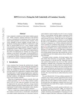 BPFContain: Fixing the Soft Underbelly of Container Security