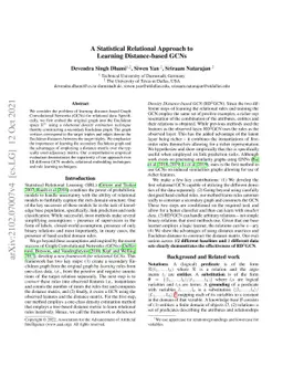 A Statistical Relational Approach to Learning Distance-based GCNs