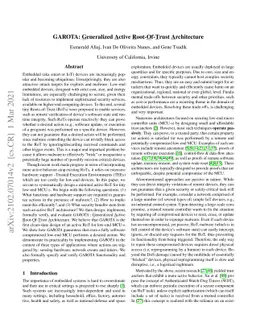 GAROTA: Generalized Active Root-Of-Trust Architecture