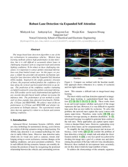 Robust Lane Detection via Expanded Self Attention