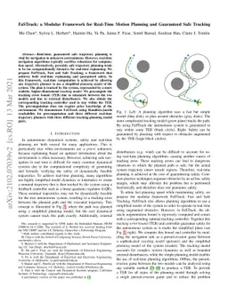 FaSTrack: a Modular Framework for Real-Time Motion Planning and
  Guaranteed Safe Tracking
