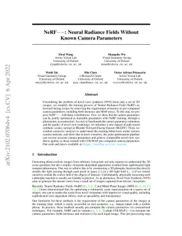 NeRF--: Neural Radiance Fields Without Known Camera Parameters