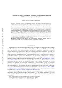 Achieving Efficiency in Black Box Simulation of Distribution Tails with
  Self-structuring Importance Samplers