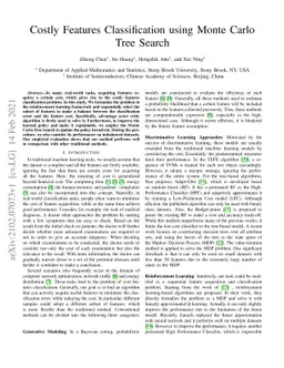Costly Features Classification using Monte Carlo Tree Search