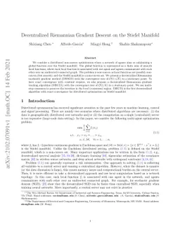 Decentralized Riemannian Gradient Descent on the Stiefel Manifold