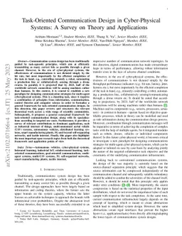 Task-oriented Communication Design in Cyber-Physical Systems: A Survey
  on Theory and Applications