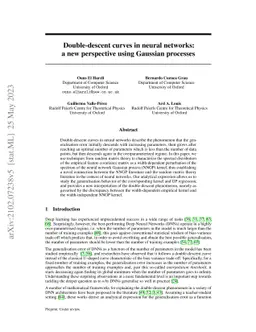Double-descent curves in neural networks: a new perspective using
  Gaussian processes