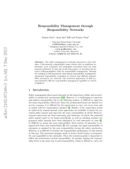 Responsibility Management through Responsibility Networks