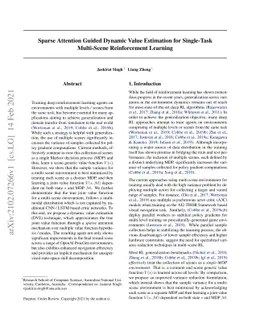 Sparse Attention Guided Dynamic Value Estimation for Single-Task
  Multi-Scene Reinforcement Learning