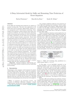 A Deep Adversarial Model for Suffix and Remaining Time Prediction of
  Event Sequences
