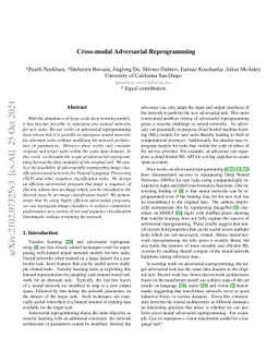 Cross-modal Adversarial Reprogramming
