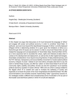 AI Ethics Needs Good Data