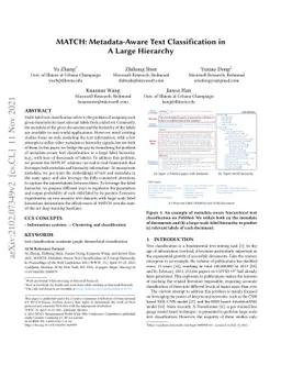 MATCH: Metadata-Aware Text Classification in A Large Hierarchy