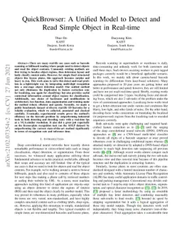 QuickBrowser: A Unified Model to Detect and Read Simple Object in
  Real-time