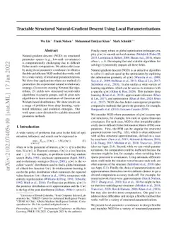 Tractable structured natural gradient descent using local
  parameterizations