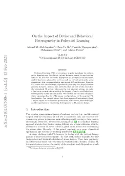 On the Impact of Device and Behavioral Heterogeneity in Federated
  Learning