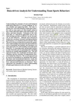 Data-driven Analysis for Understanding Team Sports Behaviors