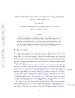 Efficient Bayesian reduced rank regression using Langevin Monte Carlo
  approach