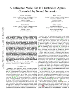 A Reference Model for IoT Embodied Agents Controlled by Neural Networks