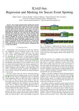 RMS-Net: Regression and Masking for Soccer Event Spotting