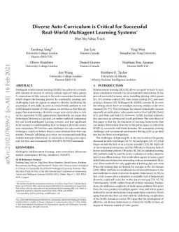 Diverse Auto-Curriculum is Critical for Successful Real-World Multiagent
  Learning Systems