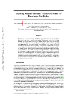 Learning Student-Friendly Teacher Networks for Knowledge Distillation