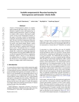 Scalable nonparametric Bayesian learning for heterogeneous and dynamic
  velocity fields