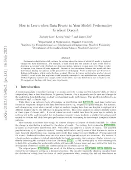 How to Learn when Data Reacts to Your Model: Performative Gradient
  Descent
