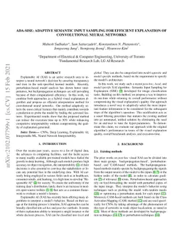 Ada-SISE: Adaptive Semantic Input Sampling for Efficient Explanation of
  Convolutional Neural Networks