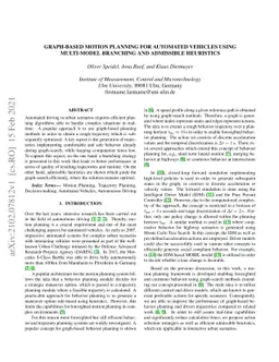 Graph-based Motion Planning for Automated Vehicles using Multi-model
  Branching and Admissible Heuristics