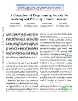 A Comparison of Deep-Learning Methods for Analysing and Predicting
  Business Processes