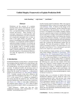 Unified Shapley Framework to Explain Prediction Drift