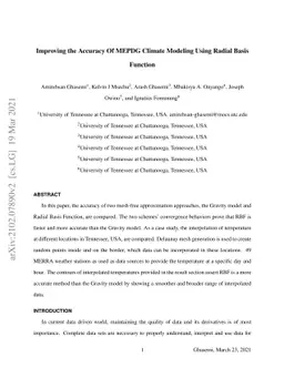 Data Interpolation Accuracy Comparison: Gravity Model Versus Radial
  Basis Function