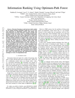 Information Ranking Using Optimum-Path Forest