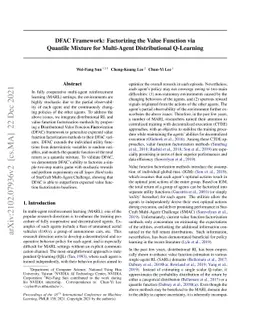 DFAC Framework: Factorizing the Value Function via Quantile Mixture for
  Multi-Agent Distributional Q-Learning