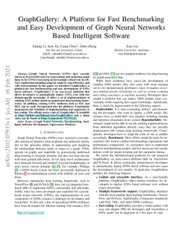 GraphGallery: A Platform for Fast Benchmarking and Easy Development of
  Graph Neural Networks Based Intelligent Software